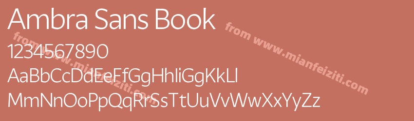 Ambra Sans Book预览图1