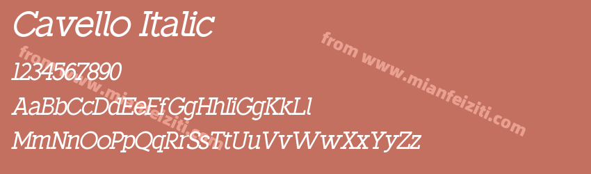 Cavello Italic预览图1