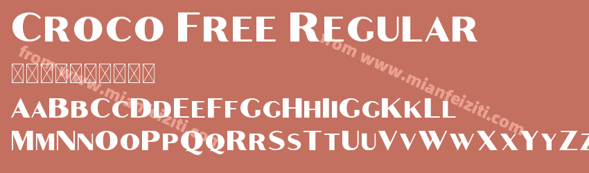 Croco Free Regular预览图1
