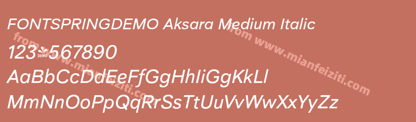 FSP DEMO Aksara Medium Italic预览图1