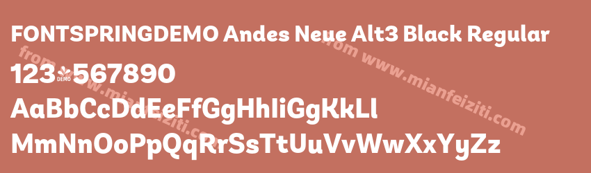 FONTSPRINGDEMO Andes Neue Alt3 Black Regular预览图1