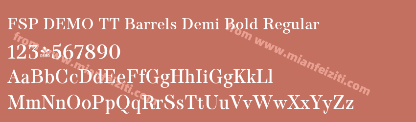 FSP DEMO TT Barrels Demi Bold Regular预览图1