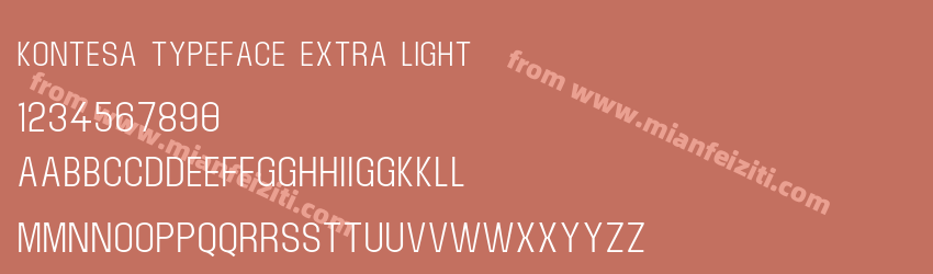 Kontesa Typeface Extra Light预览图1