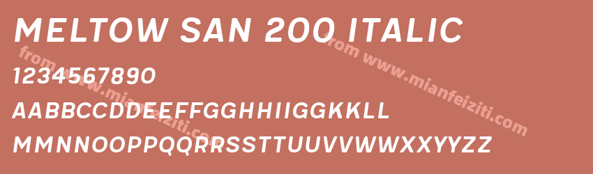 Meltow San 200 Italic预览图1