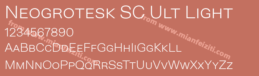 Neogrotesk SC Ult Light预览图1
