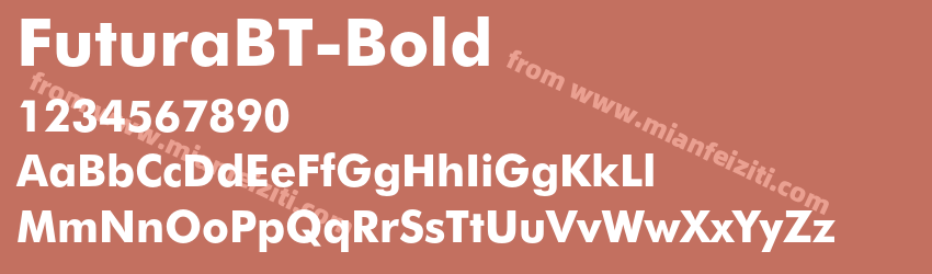 FuturaBT-Bold字体预览