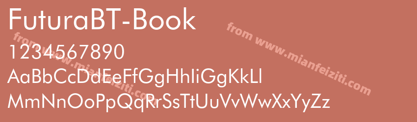 FuturaBT Book预览图1