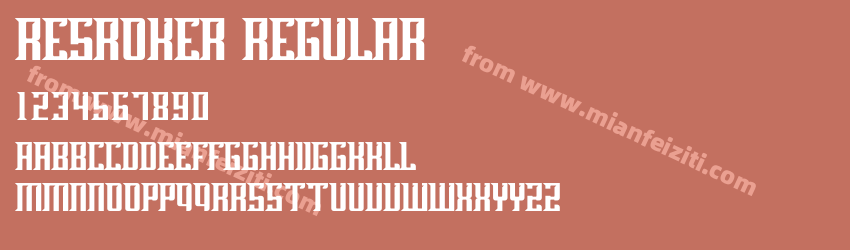 Resroker Regular预览图1