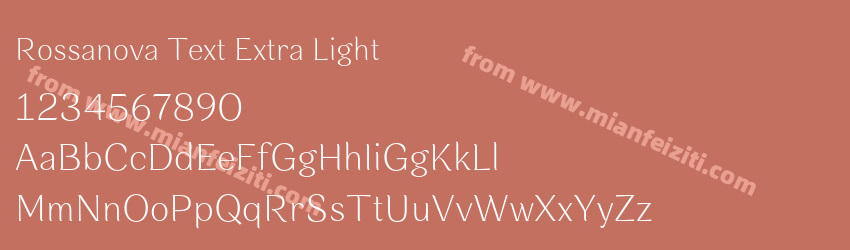 Rossanova Text Extra Light预览图1