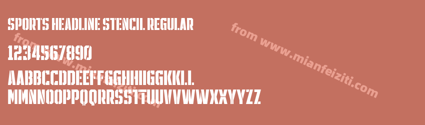 SPORTS HEADLINE STENCIL Regular预览图1