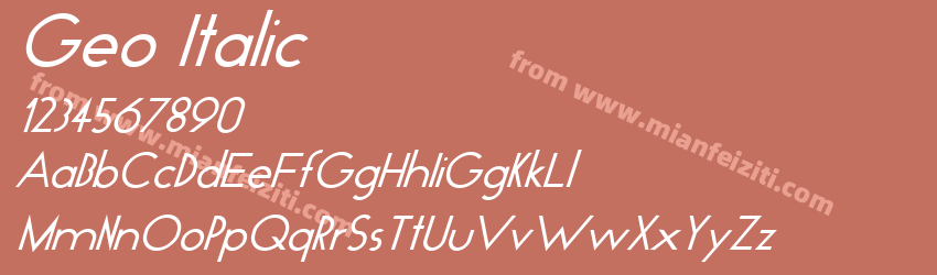 Geo Italic字体预览