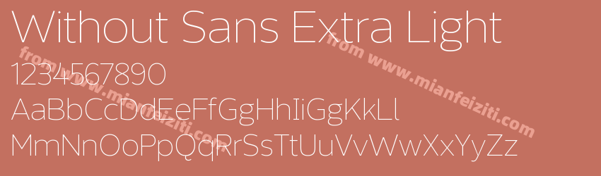 Without Sans Extra Light预览图1
