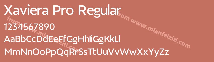Xaviera Pro Regular预览图1