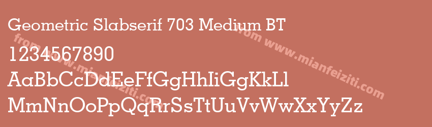 Geometric Slabserif 703 Medium BT预览图1
