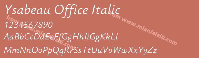 Ysabeau Office Italic预览图1