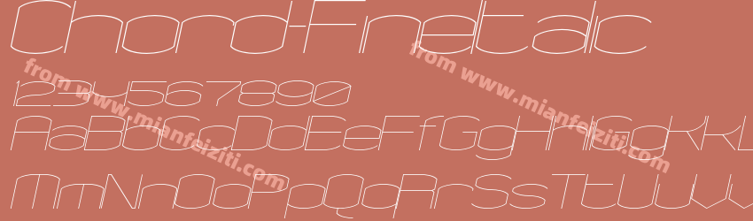 Chord Fine Italic预览图1
