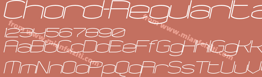 Chord Regular Italic预览图1