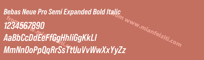 Bebas Neue Pro Semi Expanded Bold Italic预览图1