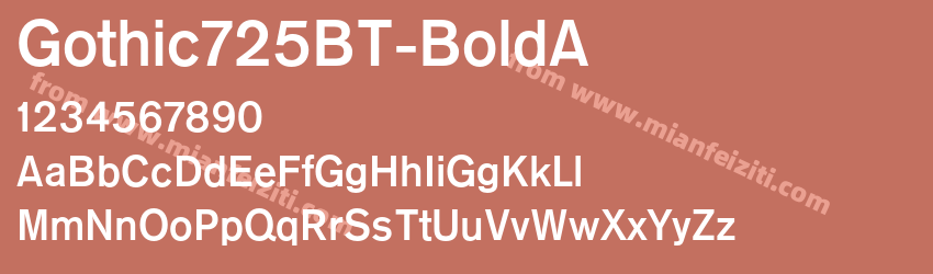 Gothic725BT BoldA预览图1