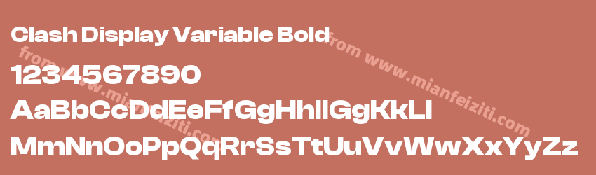 Clash Display Variable Bold预览图1