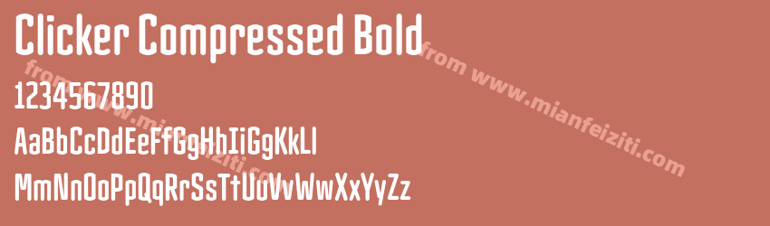Clicker Compressed Bold预览图1