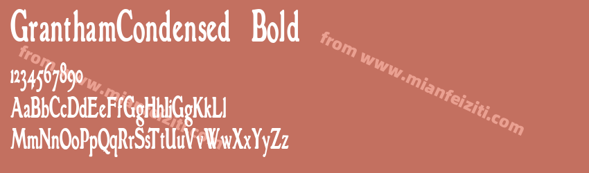 Grantham Condensed Bold预览图1