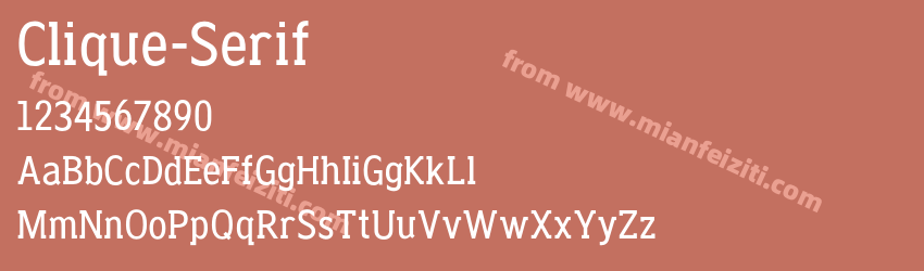 Clique Serif预览图1