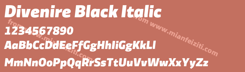 Divenire Black Italic预览图1