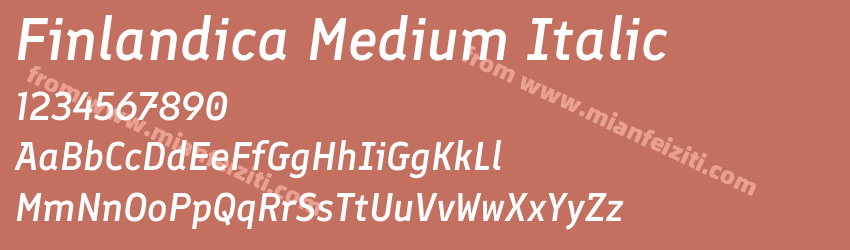 Finlandica Medium Italic预览图1