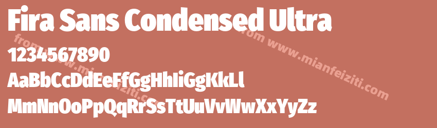 Fira Sans Condensed Ultra预览图1