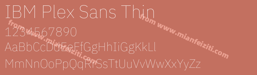 IBM Plex Sans Thin预览图1