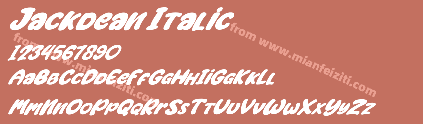 Jackdean Italic预览图1