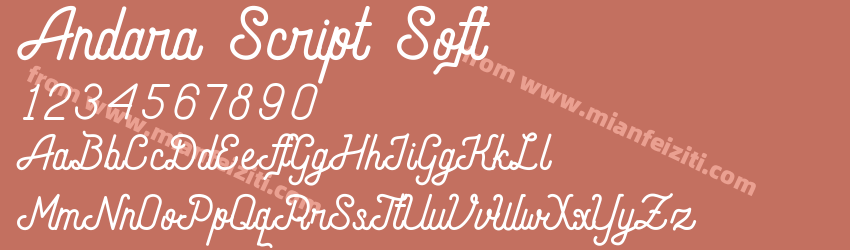 Andara Script Soft预览图1
