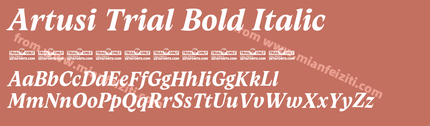 Artusi Trial Bold Italic预览图1