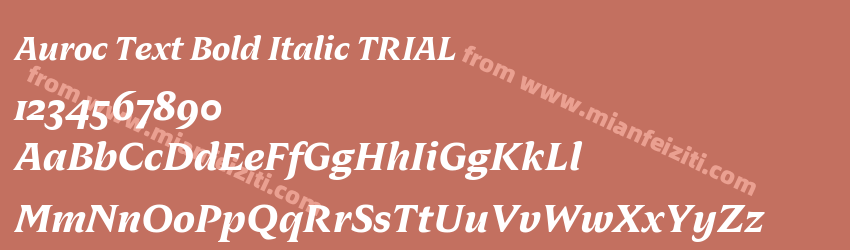 Auroc Text Bold Italic TRIAL预览图1