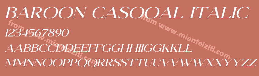 Baroon Casooal Italic预览图1