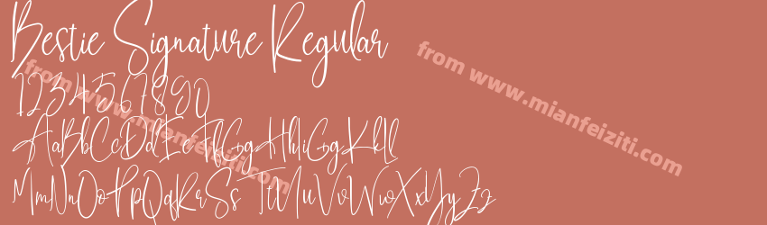 Bestie Signature Regular预览图1
