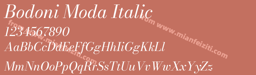 Bodoni Moda Italic预览图1