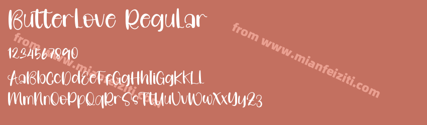 Butterlove Regular预览图1