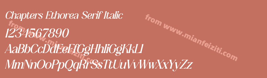 Chapters Ethorea Serif Italic预览图1