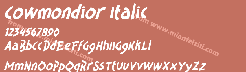 Cowmondior Italic预览图1