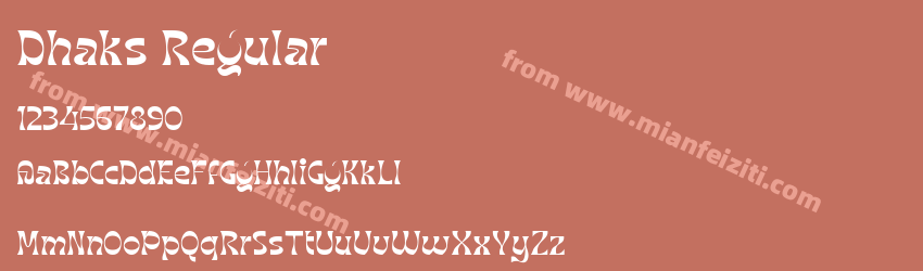Dhaks Regular预览图1