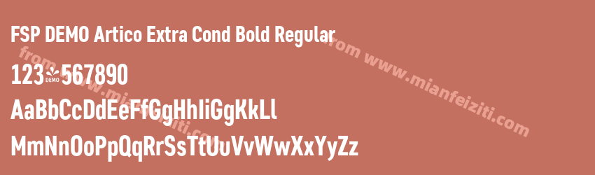 FSP DEMO Artico Extra Cond Bold Regular预览图1
