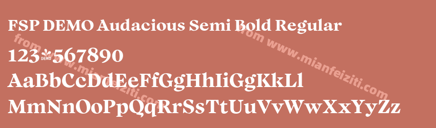 FSP DEMO Audacious Semi Bold Regular预览图1