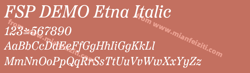 FSP DEMO Etna Italic预览图1