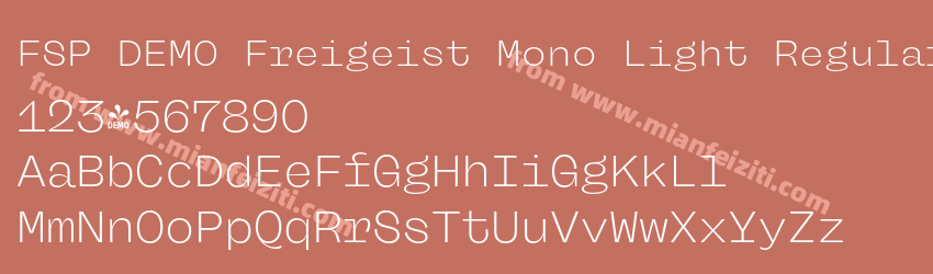 FSP DEMO Freigeist Mono Light Regular预览图1
