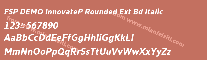 FSP DEMO InnovateP Rounded Ext Bd Italic预览图1