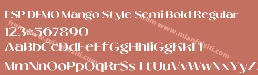 FSP DEMO Mango Style Semi Bold Regular预览图1