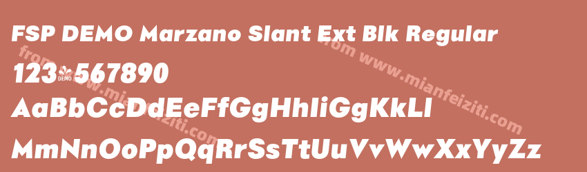 FSP DEMO Marzano Slant Ext Blk Regular预览图1