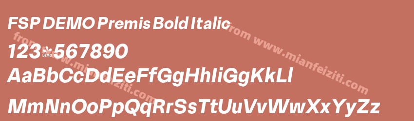 FSP DEMO Premis Bold Italic预览图1